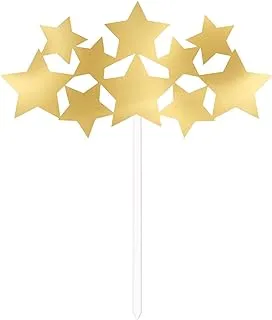 Unique Twinkle Twinkle Little Foil Stars Cake Topper, 6-Inch Height, Gold