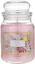 Aladino Rose Scented Classic Large Jar Single Wick Candle, Over 100 Hours Of Burn Time