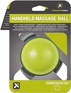 TRIGGERPOINT Unisex's, Handheld Massage Ball, Portable Self Massage, Ergonomic Handle, Deep Tissue, Grey and Lime, One Size