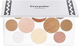 Crayola Eyeshadow Palette. Metallic Brown Pen. Creamy Eye Shimmer Glitter Pencil Highlighter Stick With Sharpener. Long Wear, Pigmented - Nudes