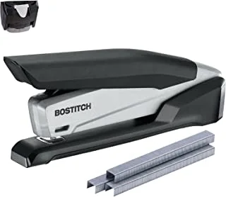 Bostitch Executive Stapler - 3 In 1 Stapler - One Finger, No Effort, Spring Powered Stapler, Black/Gray (Inp20), 20 Sheets