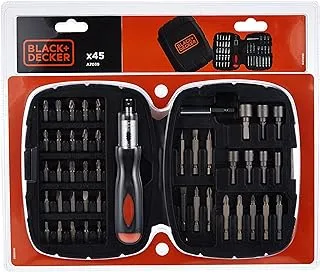 Black & Decker 45 Pieces Ratchet Screwdriver Bit Set, A7039-Xj