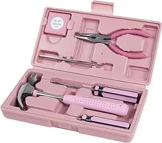 Stalwart Household Hand Tools Set, Pink, 75-HT2007