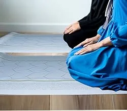 Al Salem Carpet Carpet Disposable Prayer Mat Roll 100 micron 065 CM X 115 CM WHITE