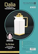 Royalford Dalia double wall vacuum flask, rf10203 | pp outer body, asbestos free pink glass inner | portable & leak-resistant | keeps drink hot or cold for hours