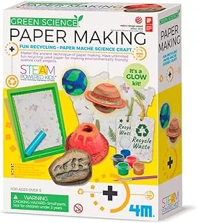 4M Green Science Paper Making, Re-cycle Used Paper for Making Enviro Friendly Science and Craft Projects, For Boys and Girls Ages 5+