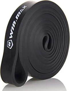 Winmax Resistance Bands for Pull-Up Assist & Powerlifting - SINGLE BAND (#2 Black - 30 to 70 Pounds (5/6 4.5mm))