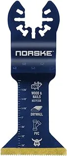 Norske Tools NOTP208 1-3/4 inch Wood & Metal Flush Cut Titanium Oscillating Multi Tool Accessory Blade,Black