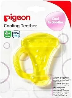 Pigeon Cooling Teether, With Sterilized Water, Wide Handle, Bpa Free, Trumpet, Yellow