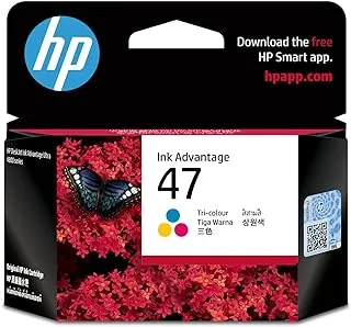 Hp 47 Tri-Color Original Ink Advantage Cartridge, 6Zd61Ae, Cyan, Magenta, Yellow