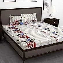 Story At Home Flat Double Bedsheet, White, 225cm X 270cm, Fe1116