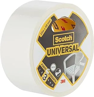 Scotch Duct Universal High Performance Tape 25mx48mm, 1 roll/pack | White color | For general purpose | Holds quickly and reliably | For everyday repairs and projects