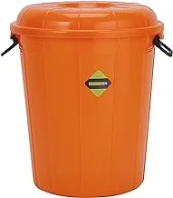 Royalford Plastic Drum With Lid, Laundry Hamper With Handles, Rf10724 100L Washing Bin, Dirty Clothes Storage, Bathroom, Bedroom, Closet, Laundry Basket, Assorted