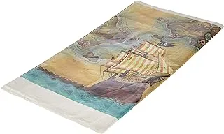 Creative Converting Pirates Map Plastic Tablecover, 102-Inch Length X 54-Inch Width