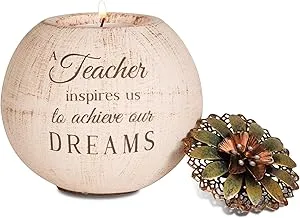 Pavilion Gift Company 19004 Light Your Way Terra Cotta Candle Holder, Teacher, 4-Inch