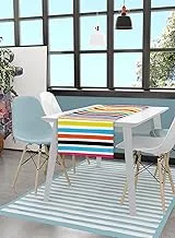 Home Town Stripes Jaquard/Polyster Multicolour Table Runner,33X120Cm