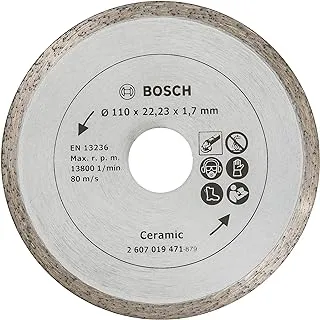 Bosch Home and Garden 2607019471 قرص قطع الماس للبلاط ، قطر 110 ملم ، معدني ، فضي