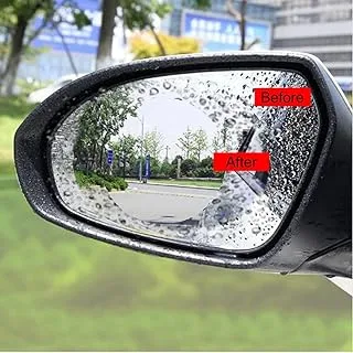 Sulfar Anti Fog rain Safe Driving car Rearview Anti-Fog Film Window Mirror Rainproof Clear Waterproof (For Side 95 * 135mm Pack of 2), Medium