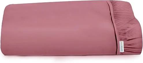 Cotton Home Super Soft Fitted 90x190+20cm / 75x35+8 Inches , Single Size Supersoft Mattress Cover - Extra Soft - Easy Fit Highly Breathable Bedding & Linen Cover-Mauve