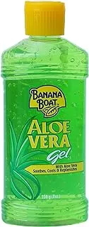 Banana Boat aloe vera gel-with pure leaf juice extracts-soothes cools & refreshes your dry sunburned skin-moisturises softens skin-for all skin types-230g