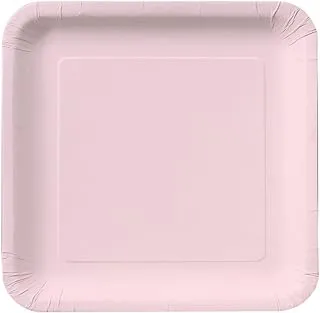 Creative Converting Touch Of Color Square Dinner Plates - 463274, Classic Pink