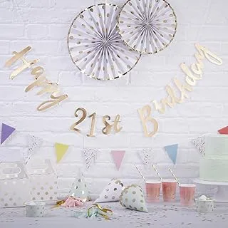 Ginger Ray 21St Birthday Gold Bunting Garland