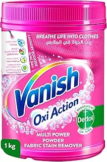 Vanish Laundry Stain Remover Oxi Action Powder for Colors & Whites, Can be Used With and Without Detergents, Additives & Fabric Softeners,1kg