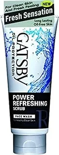 Gatsby Oil Protection Face Wash Power Refreshing Scrub | Feel Refresh and Free From Dirt Thoroughly | 120gm