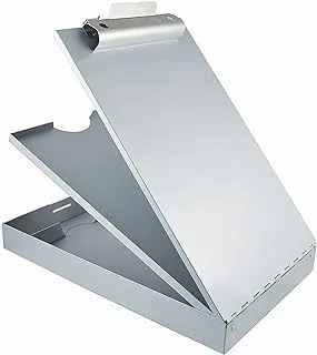 Saunders 21017 Recycled Aluminum Cruiser Mate Storage Clipboard – Lightweight, Heavy Duty, Dual Storage Paper Holder. Storage Clipboard, Silver