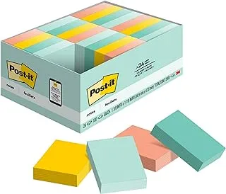 Post-It Mini Notes, 1.5X2 In, 24 Pads, America'S 1 Favorite Sticky Marseille Collection, Pastel Colors (Blue, Pink, Mint, Yellow), Recyclable (653-24A