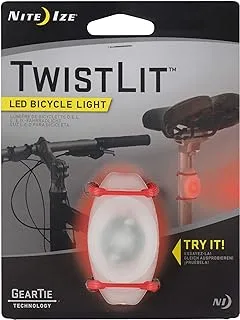 Nite Ize Twistlit مصباح LED للدراجة مع مرفق متعدد الاستخدامات ، مصباح أمان للدراجة ، عبوة واحدة ، مصباح LED أحمر