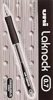 uni-ball Laknock Retract SN100/07 N Ballpoint Pen 0.7 mm Pack of 12 Black