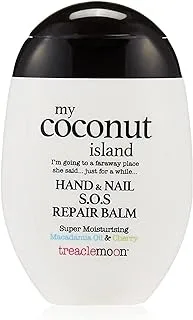 Treaclemoon Coconut Islands Hand Cream, 75ml | Hand & Nail S.O.S Repair Balm with Macadamia Oil & Cherry Extracts | Tropical Coconut Scent | Super Moisturizing | Vegan