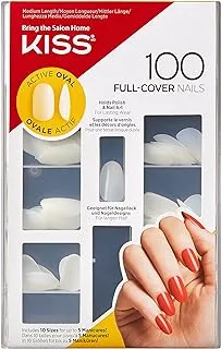 KISS Full Cover Oval Nails 100PS13, 100 pieces