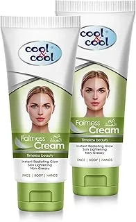 Cool & Cool Fairness Cream for All Skin Types | Kaolin Clay & Vitamin E, Non Greasy, 2 x 50ml