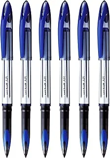 Uniball UNI-Ball Air UBA188L Roller Ball Pen (Blue Body, Blue Ink, Pack of 6)