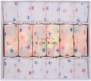 Meri Meri Star Confetti Crackers 6 Pieces, Small