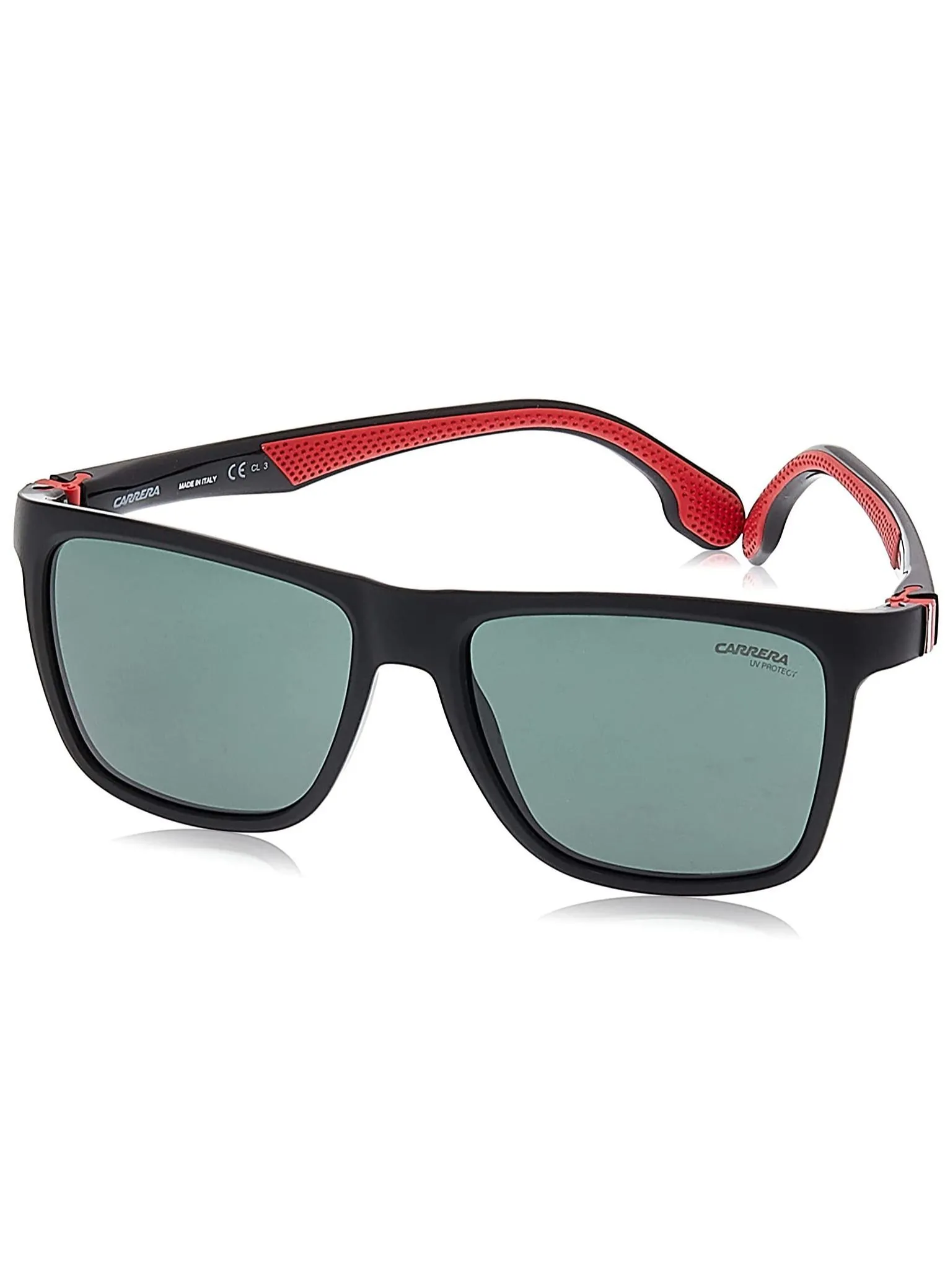 Carrera Carrera Square Sunglasses, Black with Green Lenses CR 5047/S 807 QT Lens Size: 56mm