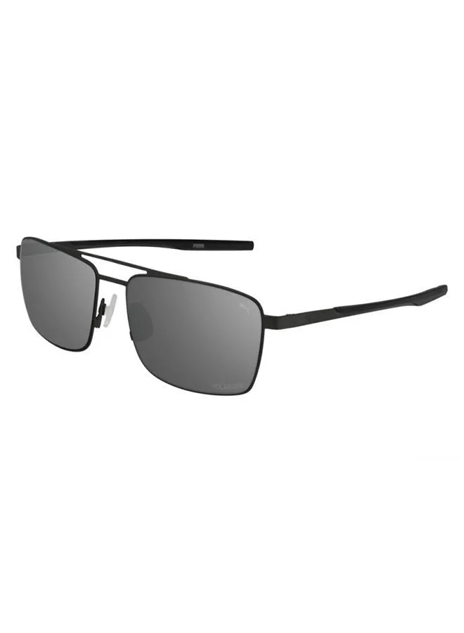 PUMA Full Rim Active Sunglass PU0222S 001 - Lens Size: 57mm - Black