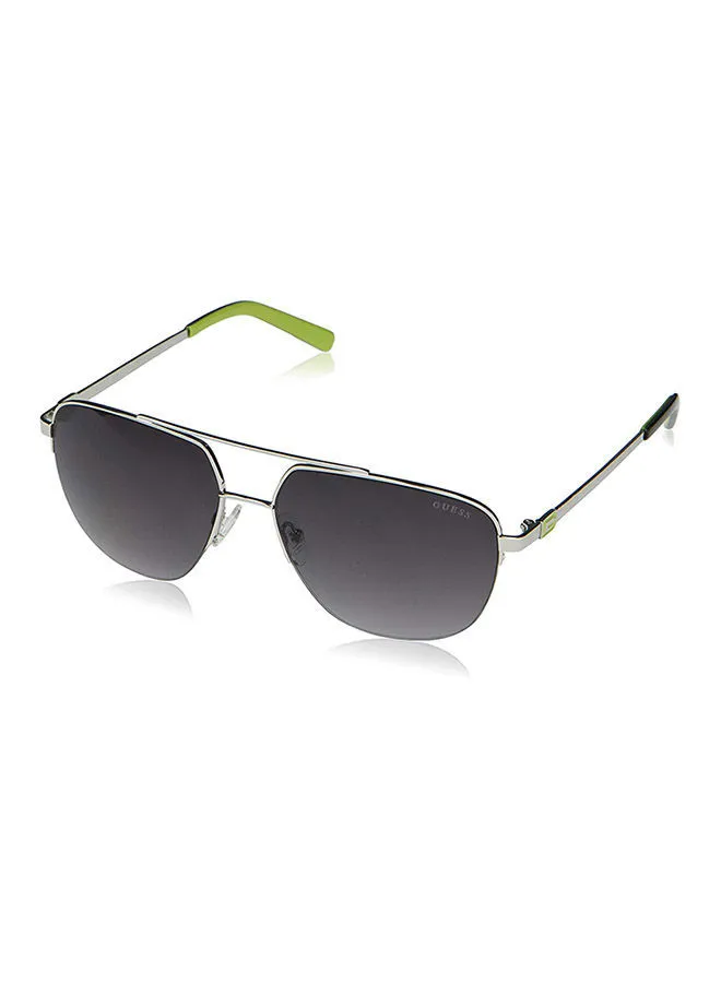 GUESS Full Rim Aviator Frame Sunglasses GF5065 10B - Lens Size: 60mm - Shiny Light Nickeltin