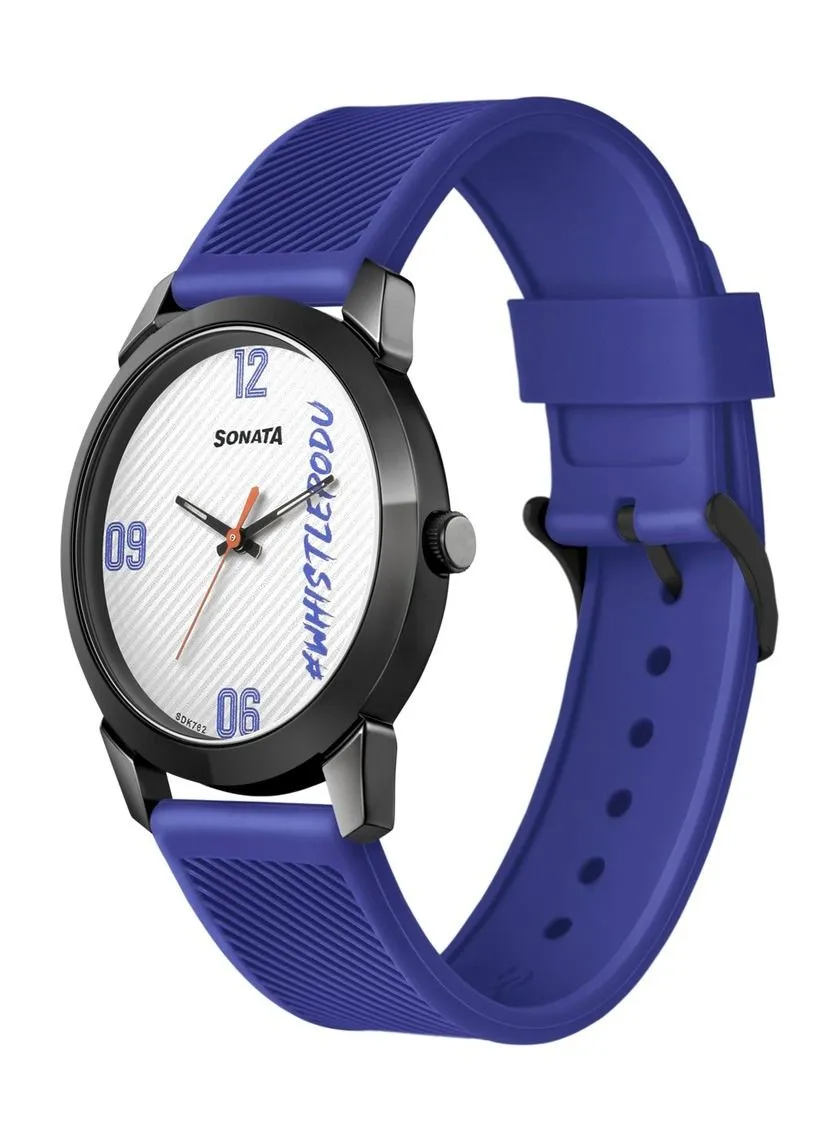 Sonata Whistle Podu - Sporty Limited Edition Analog Wrist Watch 77107NP02 - 50mm - Blue