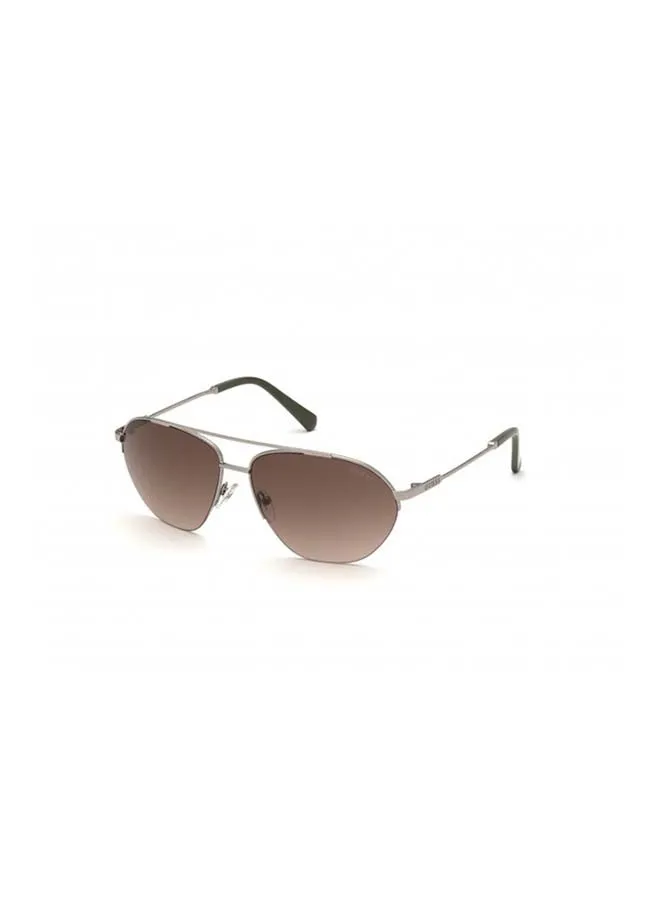 GUESS Full Rim Aviator Frame Sunglasses GU00010 08F - Lens Size: 61mm - Shiny Gunmetal