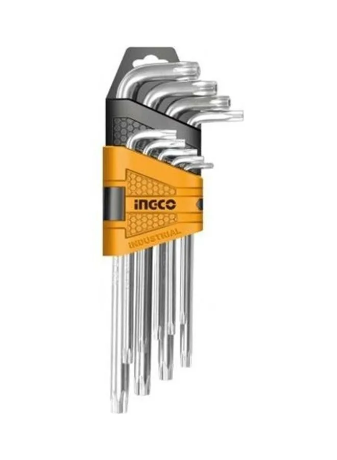 INGCO 9-Piece Torx Key Set Silver