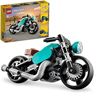 LEGO Creator 3in1 Vintage Motorcycle 31135 Building Blocks Toy Car Set; Toys for Boys, Girls, and Kids (128 Pieces)