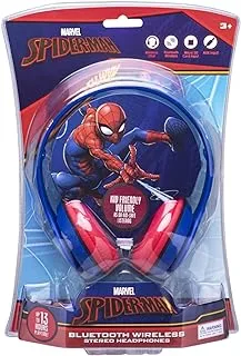 SMD's - سماعة رأس ستيريو لاسلكية من Marvel Spiderman مع أغطية أذن مبطنة وميكروفون مدمج