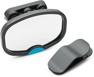 Munchkin Dual Sight Mirror, always connect to your child, multiple mounting options, suction cup attachment, can keep a watch on your child, infant/baby/toddler/kid, Black