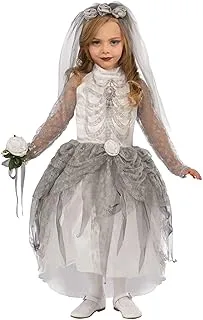 Forum novelties x75184 skeleton bride kids costume, white/grey, small