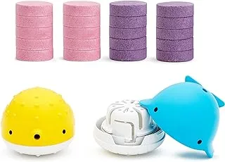 Munchkin Color Buddies, colorful and entertaining, set of 20 bath bombs & 2 dispenser toy, bath activity, happy kids, infant/baby/Toddler/Kids, 24 Months and above