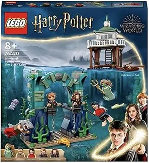 LEGO 76420 Harry Potter Triwizard Tournament: The Black Lake, Goblet of Fire Building Toy Playset for Kids, Boys and Girls with Boat Model and five Minifigures