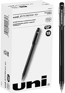 uni-ball Jetstream 101 Ballpoint Pens Medium Point, 1.0mm, Black, 12 Pack